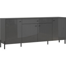 Комод Оливия (металл), Графит, Графит глянец