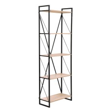 Стеллаж Скарлетт, Дуб сонома, Черный Стеллаж Скарлетт, Дуб сонома, Черный