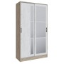 Шкаф-купе Стиль-2 120, Дуб крафт серый, Дуб крафт белый