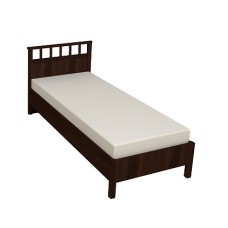 Кровать с ортопедическим основанием (металл) Sherlock 50 Люкс 90х200, орех