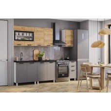 Готовая кухня Крафт 2,0м, Крафт, графит