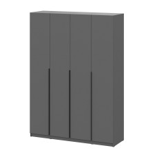 Шкаф распашной с наполнением (13 полок + 2 ящика) ШК 5 (1600), Графит