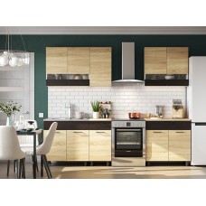 Готовая кухня КГ 2,2м, Белый, Дуб сонома, Дуб венге