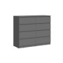 Комод Челси (8 ящиков), Графит