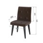 Стул Лилу, Коричневый, Шоколад