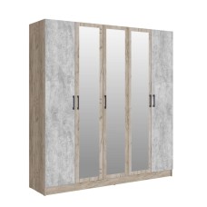 Шкаф Вегас 2000, Дуб крафт серый, Цемент