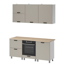 МК Аленушка 1,8м Магнолия Керамика,скоба черный,сонома