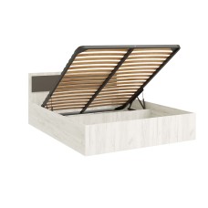 Кровать с подъемным механизмом Фиеста 1,6м, Графит, Дуб Крафт белый