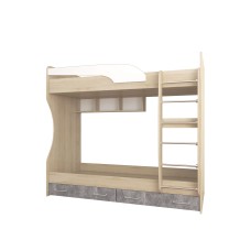 Кровать двухъярусная Колибри 80х186, ателье Кровать двухъярусная Колибри 80х186, ателье