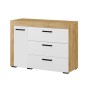 Комод Адель, белый/дуб крафт