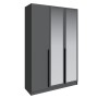 Шкаф Мадрид (1,5) с зеркалом графит серый