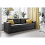 Диван раскладной Брэй, Экокожа черный