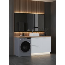 ВГ 1700 Белый софт матовый/Белый гладкий Арника РМ (со столешницей) в.2 ВГ 1700 Белый софт матовый/Белый гладкий Арника РМ (со столешницей) в.2