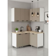 МК Аленушка Угловая Орешник Матовый Вижен,скоба черный,сонома (без столешницы)