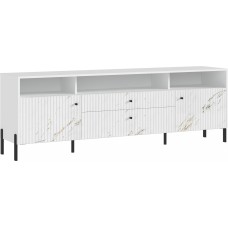 Тумба ТВ Оливия (металл), Белый, Мрамор золото