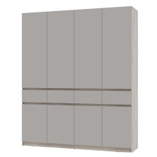 Шкаф 4-х створчатый "Багира" ШК-13 Дуб смоки/Кашемир