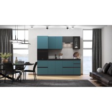 Кухня Техно-6 2,4м (Графит/Атлантик софт/Графит софт NEW) Кухня Техно-6 2,4м (Графит/Атлантик софт/Графит софт NEW)