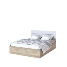 Корпус кровати Теана (1,4м) дуб крафт серый/мдф светло-серый