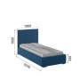 Кровать с ортопедическим основанием Рио 90х200, Атлантида