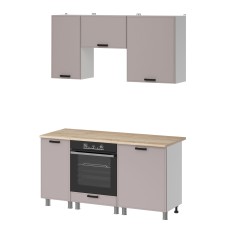 МК Аленушка 1,6м в.5 Магнолия Кашемир,скоба черный,сонома