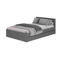 Кровать с настилом ЛДСП и ящиками Симпл КР-07 120х200, Графит