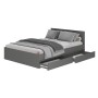 Кровать с настилом ЛДСП и ящиками Симпл КР-07 120х200, Графит