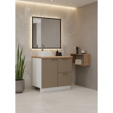 ВГ 900 Крем/Белый гладкий Арника РМ (со столешницей) в.1