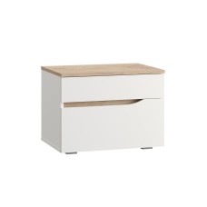 Тумба прикроватная Муссон 16.03, Белый шагрень, Дуб эндгрейн