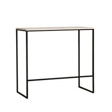 Стол обеденный Бемоль 42.45, Мрамор белый, Черный