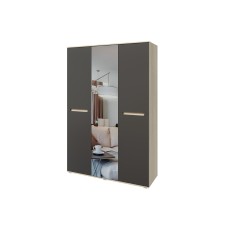 Шкаф трехстворчатый Ким, Графит софт, Сонома