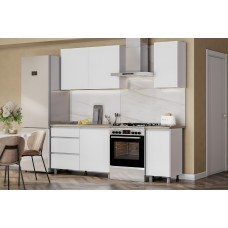 Готовая кухня Денвер 1,6 м, Белый, Дуб Сонома