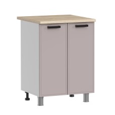 МК Аленушка Н 600 Магнолия Кашемир,скоба черный (со столешницей)