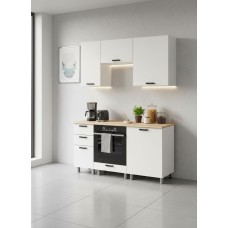 МК Аленушка 1,6м в.7 Лаванда Молочный,скоба черный,сонома