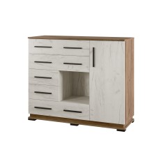 Комод Модена МК-2 Дуб крафт табачный/Дуб крафт белый