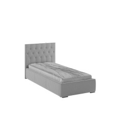 Кровать с ортопедическим основанием Октавия 90х200, Светло - серый Кровать с ортопедическим основанием Октавия 90х200, Светло - серый