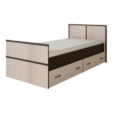 Кровать без основания 0,9 м "Сакура" венге/лоредо