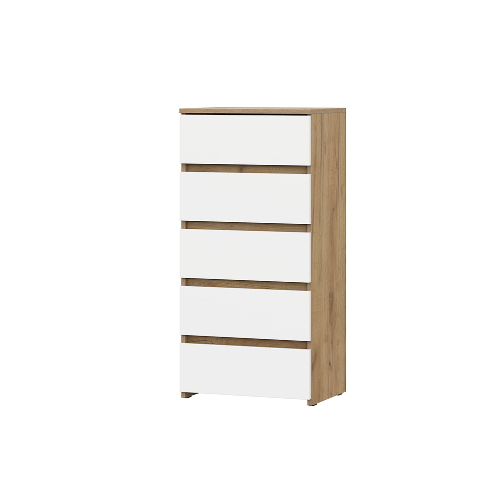 Комод Некст 1 (5 ящиков), Дуб Золотой, Белый Комод Некст 1 (5 ящиков), Дуб Золотой, Белый