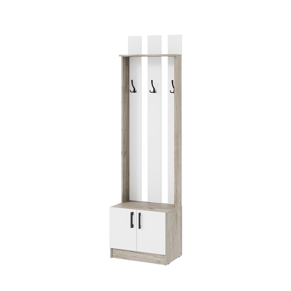 Вешалка Вега ВШ-2, Дуб крафт серый, Белый Вешалка Вега ВШ-2, Дуб крафт серый, Белый