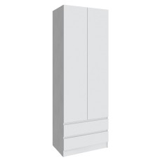 Шкаф Мадрид (0,8) с 2 ящ. без ручек без зеркала белый