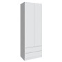 Шкаф Мадрид (0,8) с 2 ящ. без ручек без зеркала белый