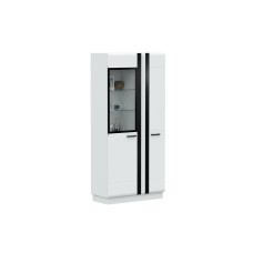 Шкаф-стекло высокий Магнолия, Белый глянец холодный Шкаф-стекло высокий Магнолия, Белый глянец холодный