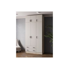 Шкаф с антресолью Лагуна 120 см, Дуб крафт серый, Кашемир Шкаф с антресолью Лагуна 120 см, Дуб крафт серый, Кашемир