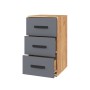 Тумба с ящиками Квартет-13, дуб крафт/графит