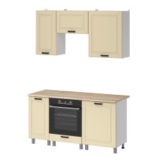 МК Аленушка 1,6м в.5 Астра Крем,скоба черный,сонома