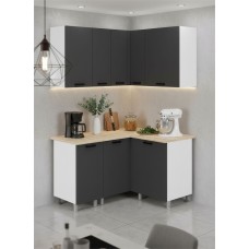 МК Аленушка Угловая Лаванда Сталь,скоба черный,сонома