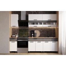 Кухня 2,0м Монтана (ДубКера) Белый/Графит/Дуб кера