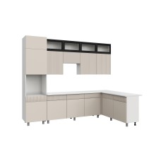 Кухонный гарнитур "София" (3х1,8м) (Белый/Меланж/Черный/Антарес)