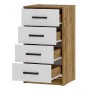 Комод высокий Мия КМ-02, крафт/белый