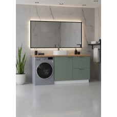 ВГ 1850 Олива/Белый гладкий Арника РМ (со столешницей) в.1