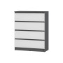 Комод Шарм КМ-02, Графит, Белый